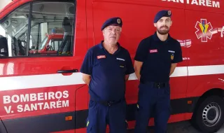 Bebé Guilherme nasceu numa ambulância dos Voluntários de Santarém na A23