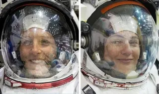 Dos astronautas concluyen un paseo espacial con problemas de movilidad en un traje