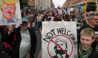 Centenas protestam em Dublin contra visita de Donald Trump à Irlanda