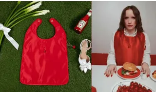 Heinz inventa o acessório que nenhuma noiva sabia que precisava: um babete de seda contra manchas de ketchup