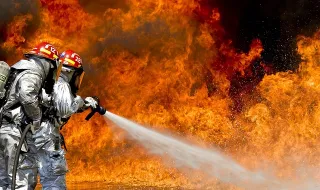 Mais de 100 operacionais combatem chamas em zona de mato e pinhal em Estremoz