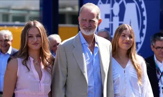 A primeira vez no paddock: Felipe, Leonor e Sofía no GP de Madrid