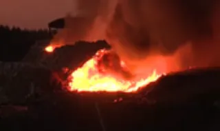 Incêndio atinge empresa de tratamento de resíduos na Chamusca