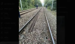 Carril na linha onde se deu acidente ferroviário em França