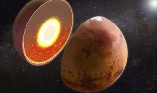Descoberta anomalia térmica sob o polo sul de Marte