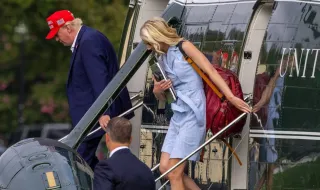 Natalie Harp, “a impressora humana” que não sai do lado de Trump e que recebeu uma prenda de 45 mil dólares