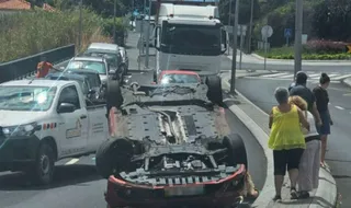 Capotamento na Cancela causa um ferido ligeiro