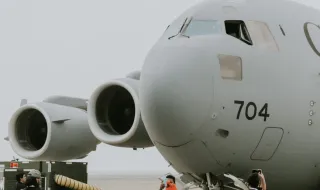 Boeing C17 da Royal Canadian Air Force no Aeroporto da Madeira