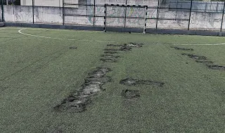 Polidesportivo de Alverca mais parece um campo de golfe