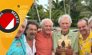 Fotografia de Clint Eastwood a celebrar 96 anos com lendas de Hollywood é real?