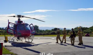 Heliporto de Mêda posto à prova num exercício de emergência