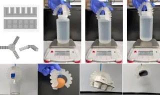 Una mano robótica impresa en 3D puede agarrar un huevo o una botella de un litro