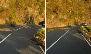 Queda de pedras de grandes dimensões na Eira do Serrado