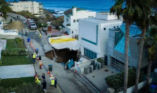 Cratera gigante abre-se junto à casa do ator Nicolas Cage e faz desabar entrada da garagem