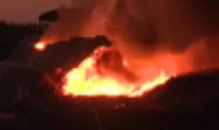 Incêndio atinge empresa de tratamento de resíduos na Chamusca