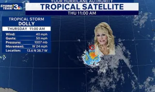 É coincidência, mas... Tempestade Tropical Dolly surge no Atlântico dias depois da morte de Dolly Parton